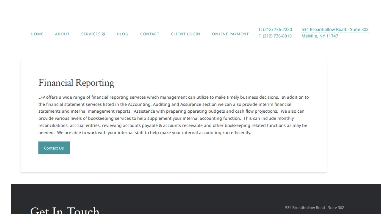 Lehman Flynn Vollaro CPA's PLLC page