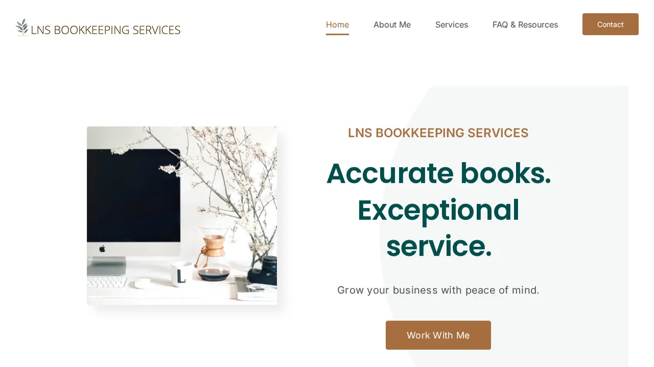 LNS Bookkeeping Services page