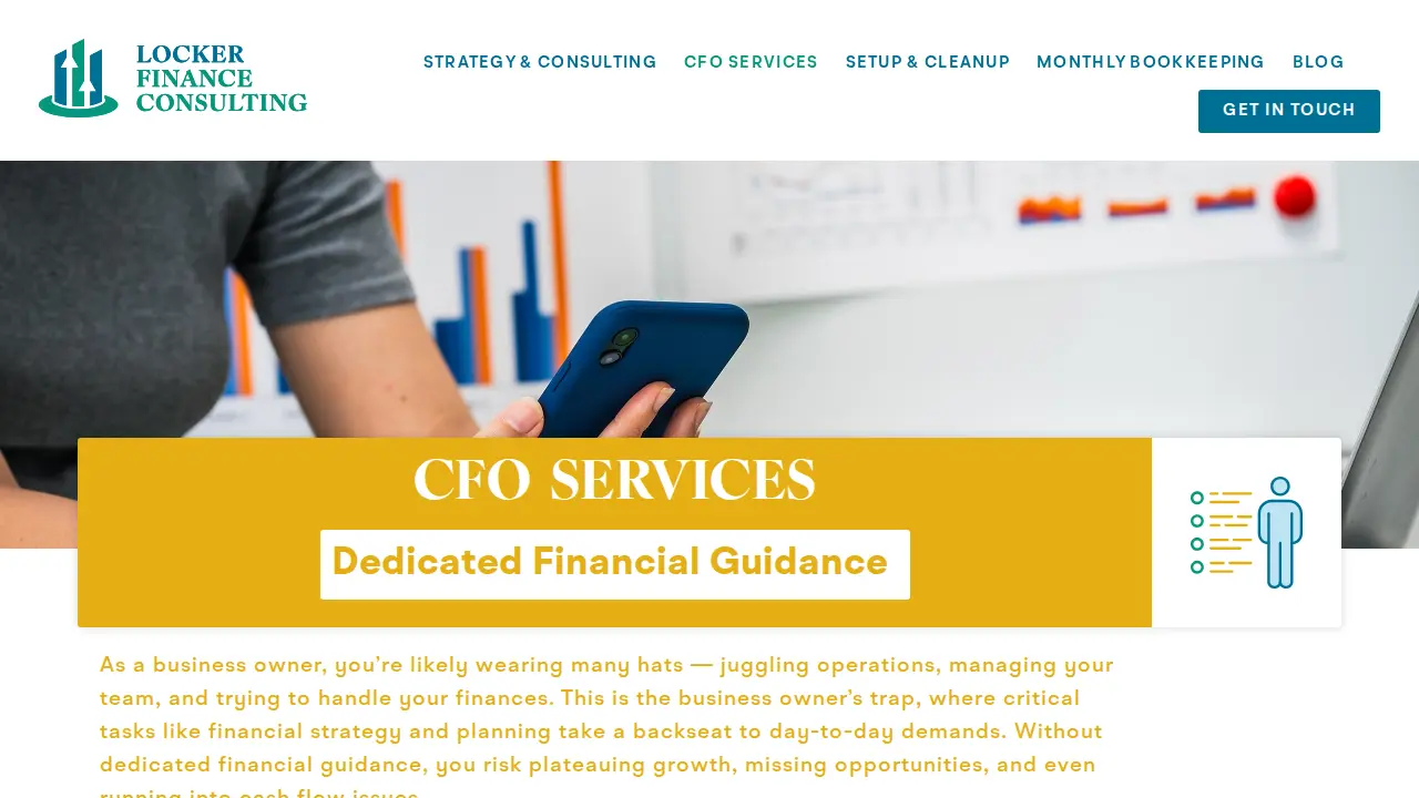 Locker Finance Consulting page