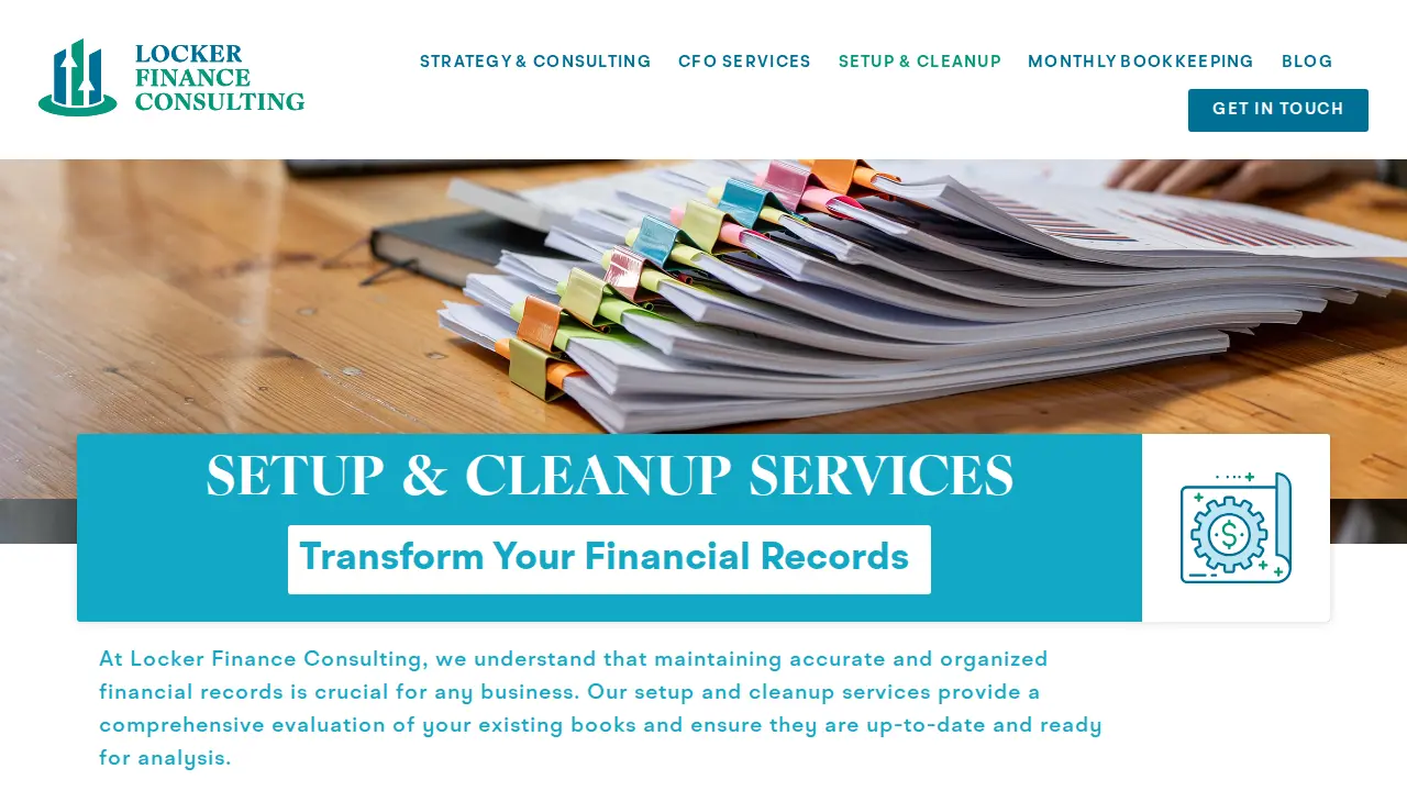 Locker Finance Consulting page