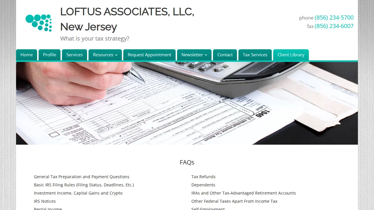 Loftus Associates page