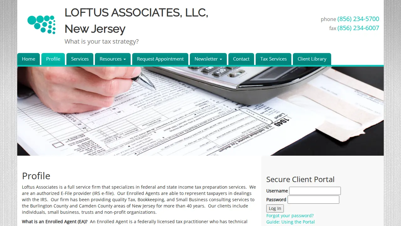 Loftus Associates page