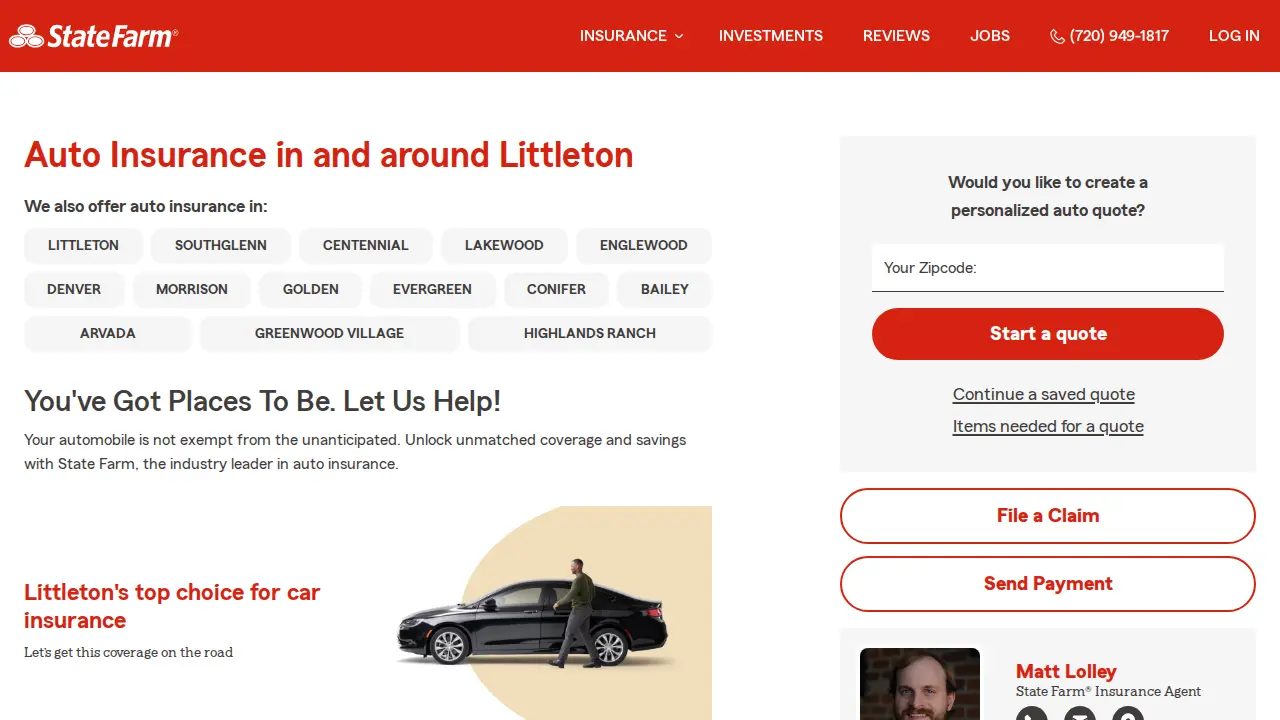 Matt Lolley - State Farm Insurance Agent page