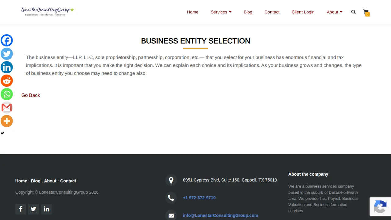 Lonestar Consulting Group page
