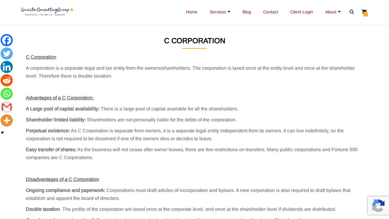 Lonestar Consulting Group page