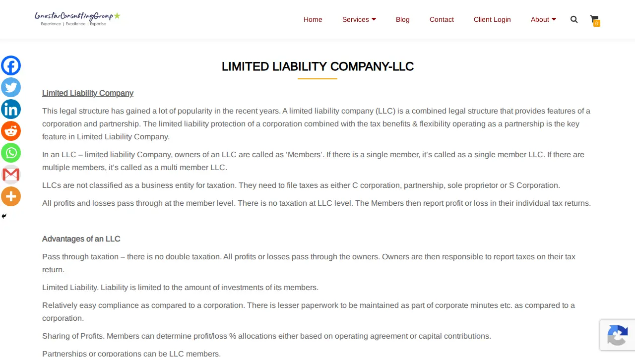 Lonestar Consulting Group page