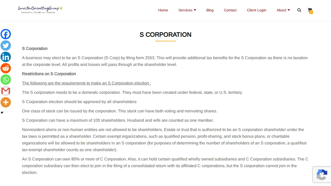 Lonestar Consulting Group page