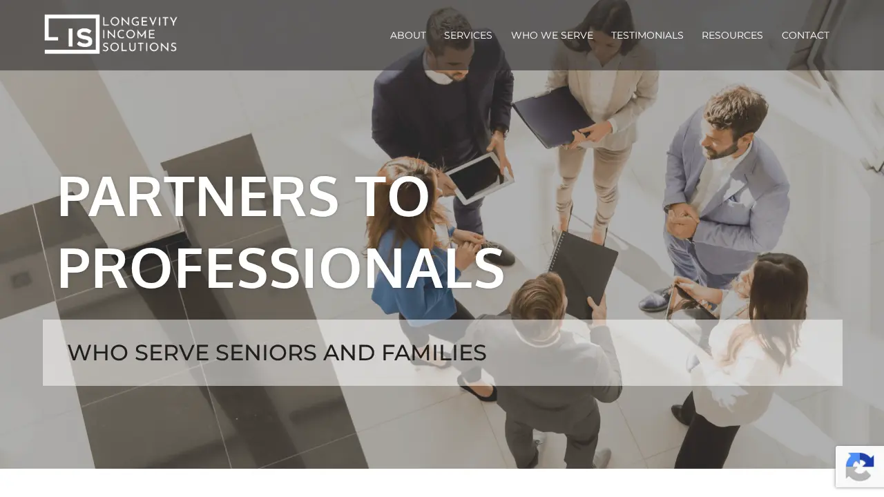 Longevity Income Solutions page