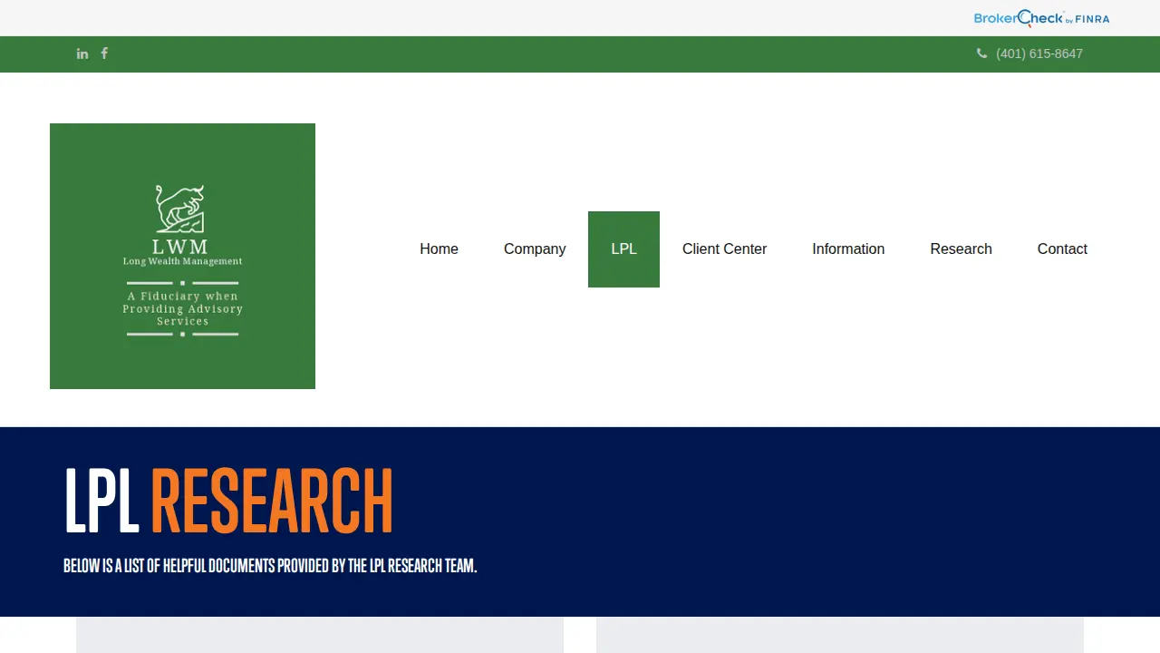 Long Wealth Management page