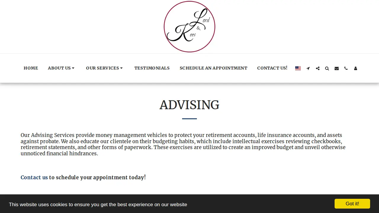 Lord and Kees Financial Systems Inc. page