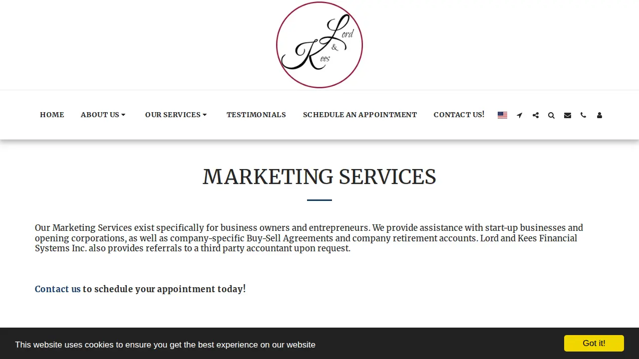 Lord and Kees Financial Systems Inc. page