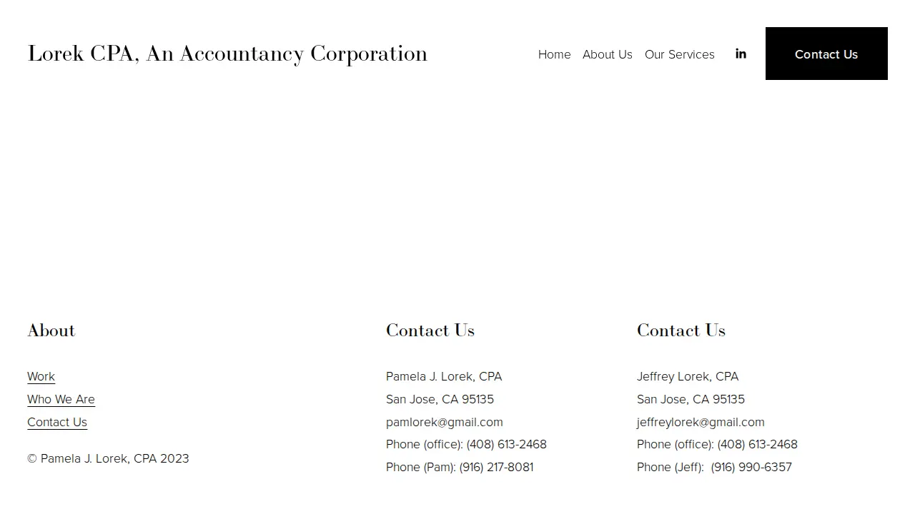 Pamela J. Lorek, CPA page
