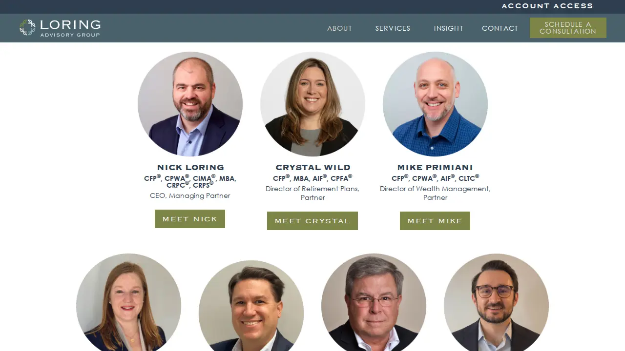Loring Advisory Group page