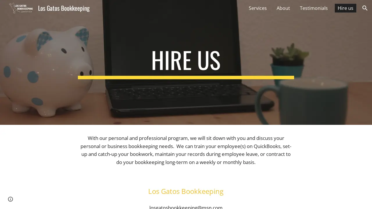 Los Gatos Bookkeeping page