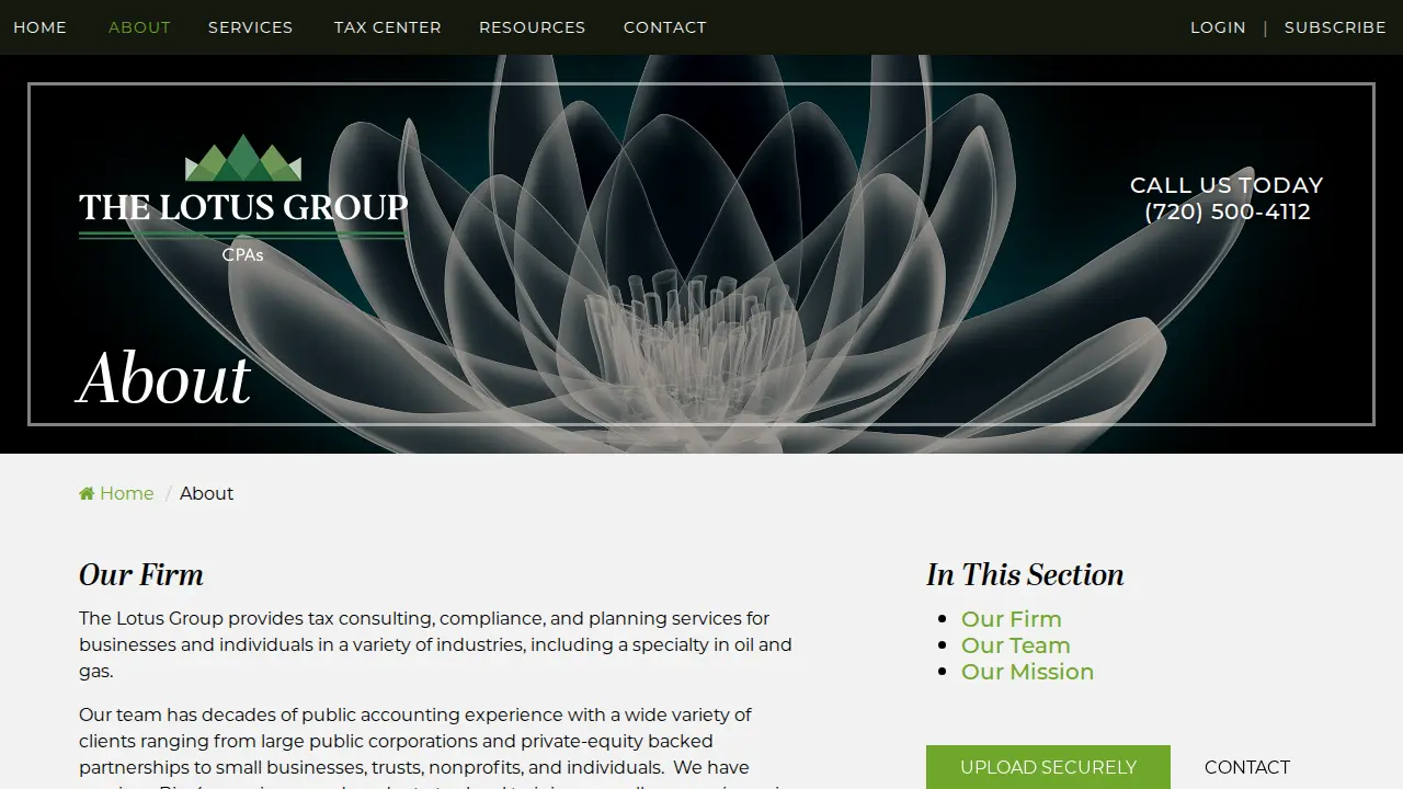 The Lotus Group CPAs page