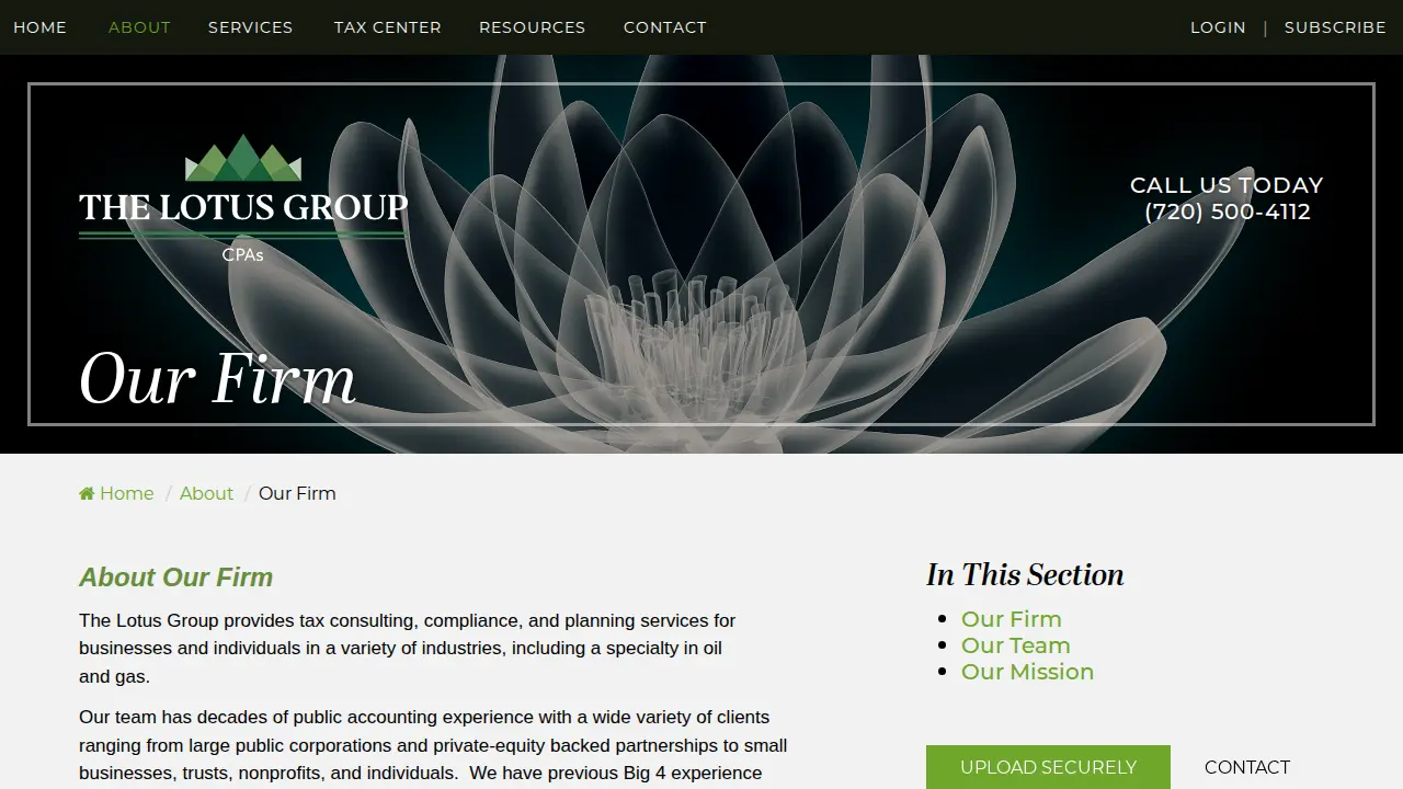 The Lotus Group CPAs page