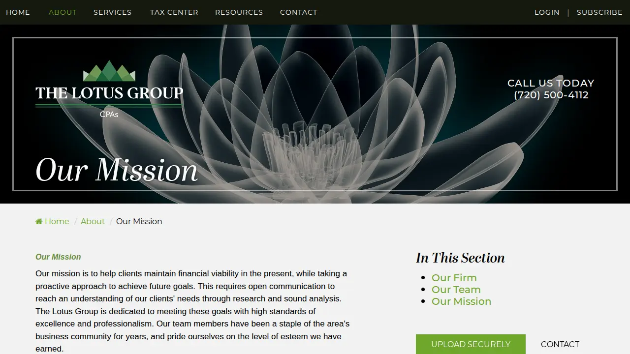 The Lotus Group CPAs page