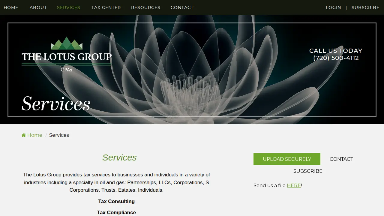 The Lotus Group CPAs page