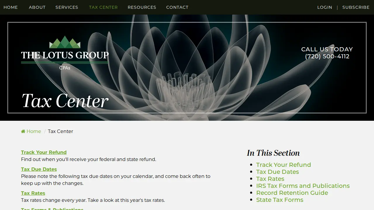The Lotus Group CPAs page