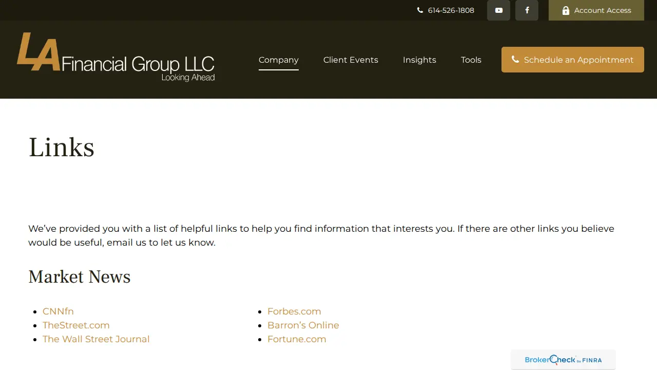 La Financial Group page