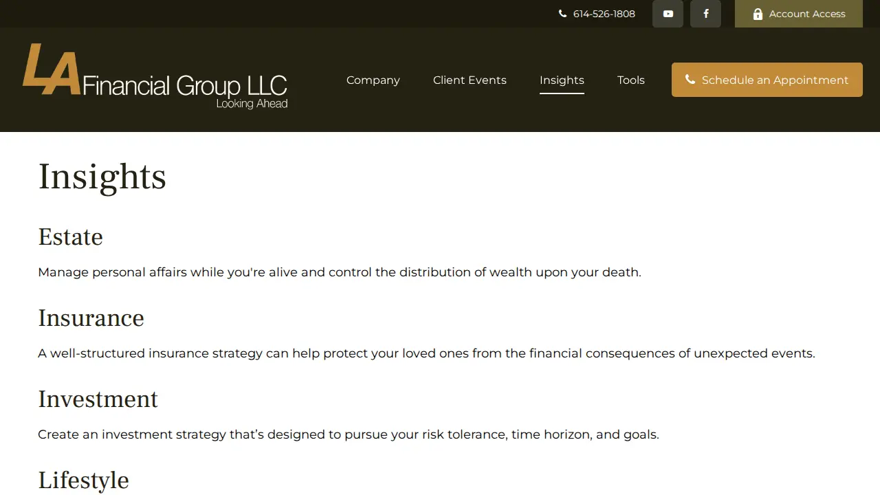 La Financial Group page