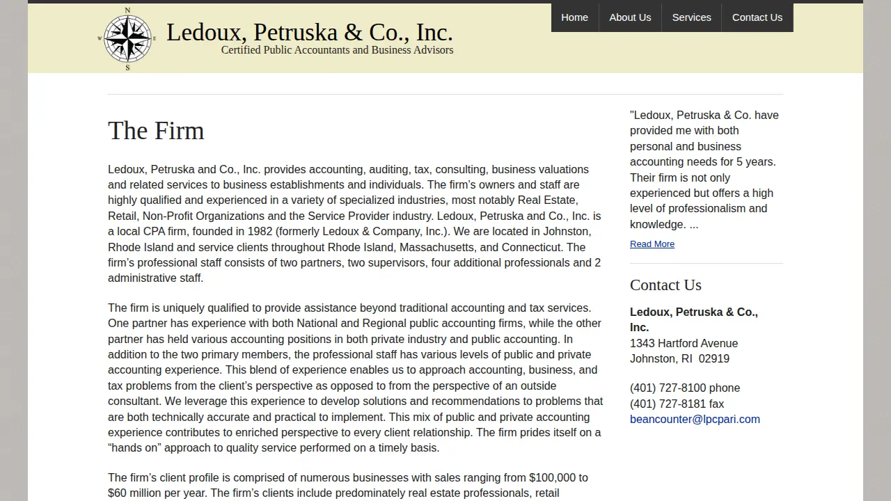 Ledoux, Petruska & Co., Inc. page