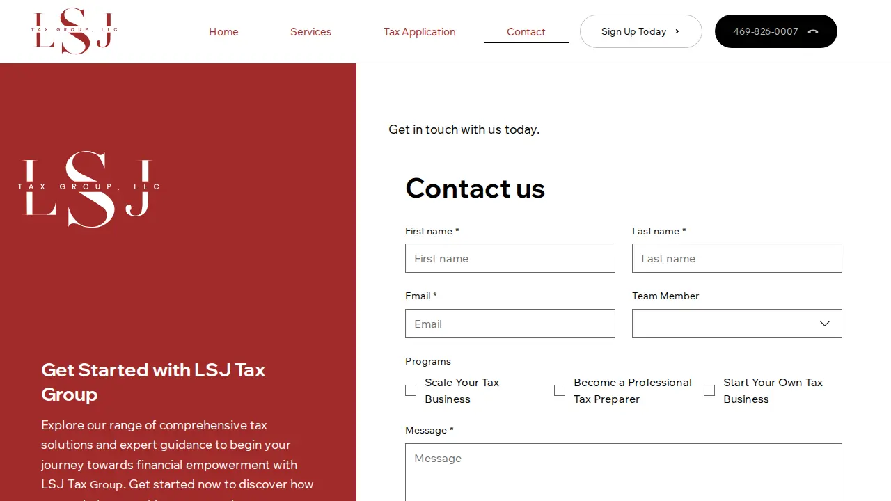 LSJ Tax Group LLC page