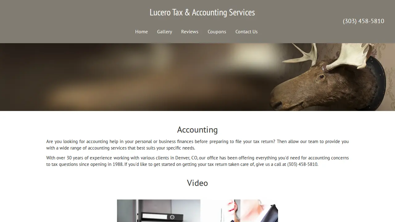 Lucero Tax & Accounting page