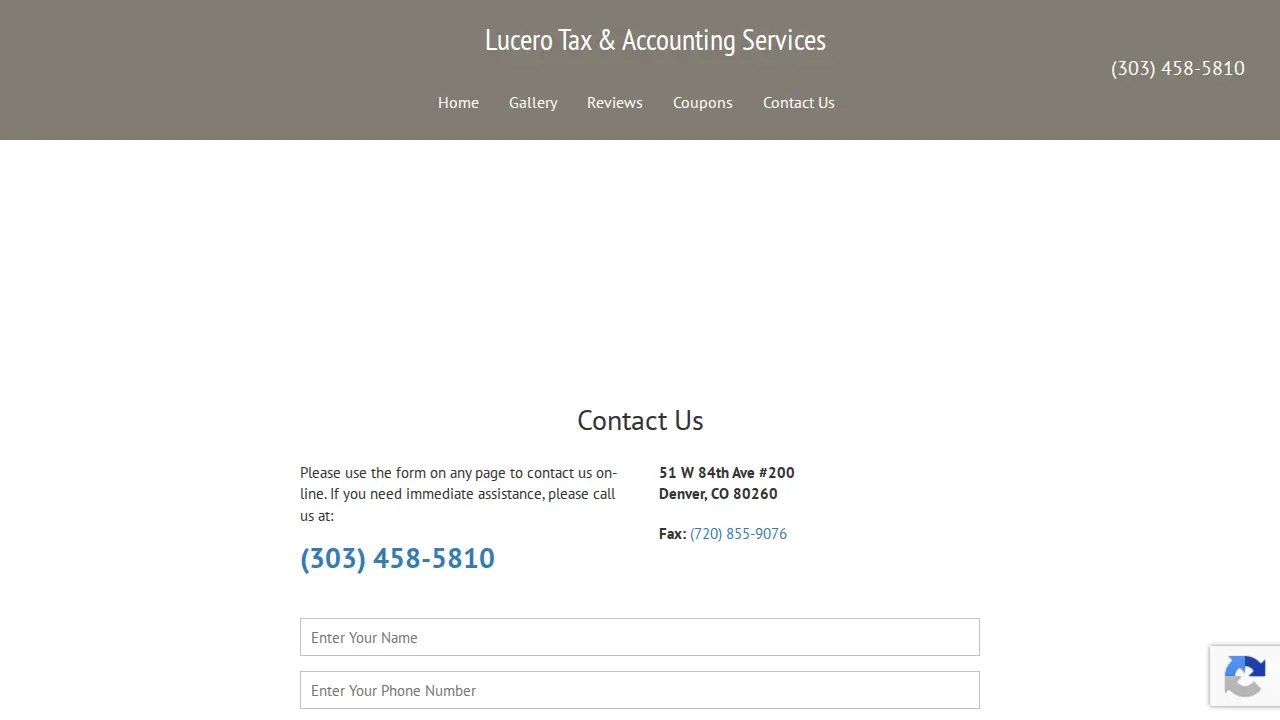 Lucero Tax & Accounting page