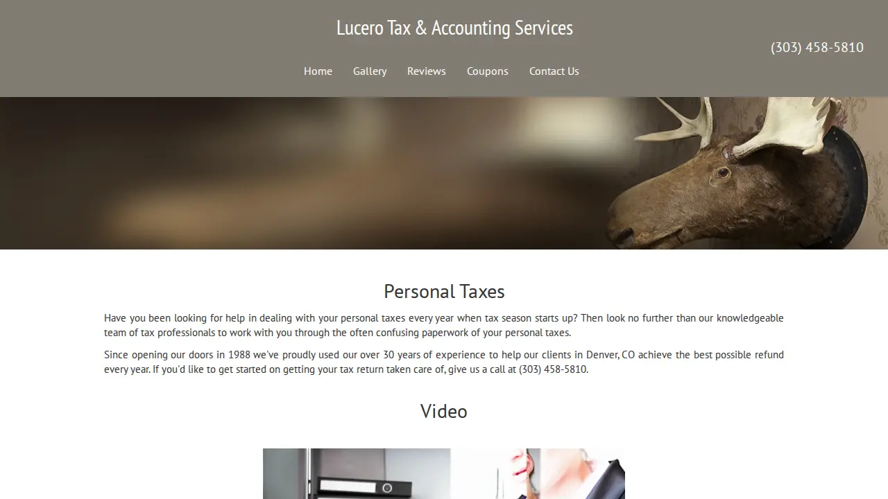Lucero Tax & Accounting page
