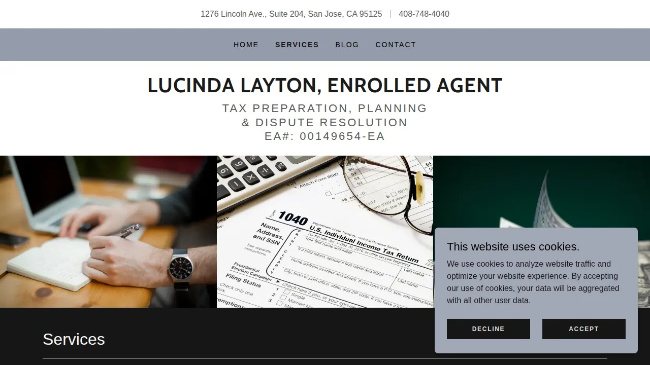 Lucinda Layton, IRS Enrolled Agent page