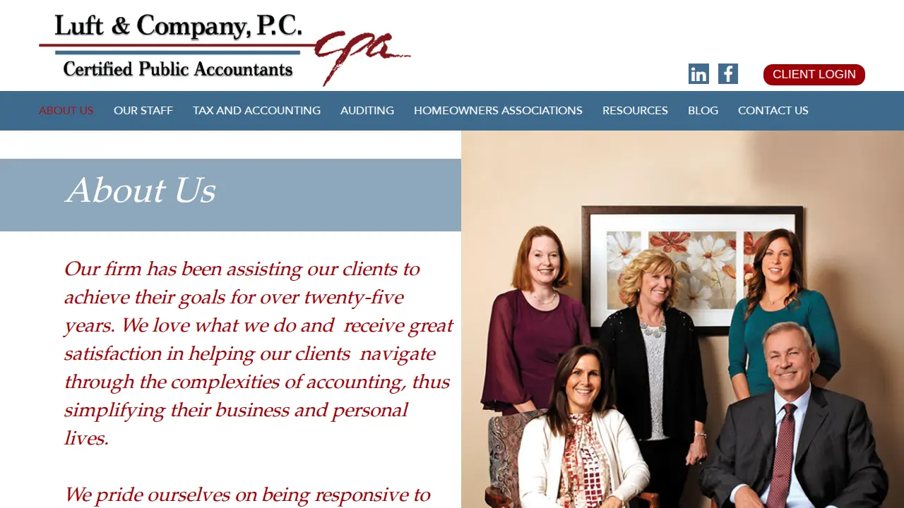 Luft & Company, P.C. page