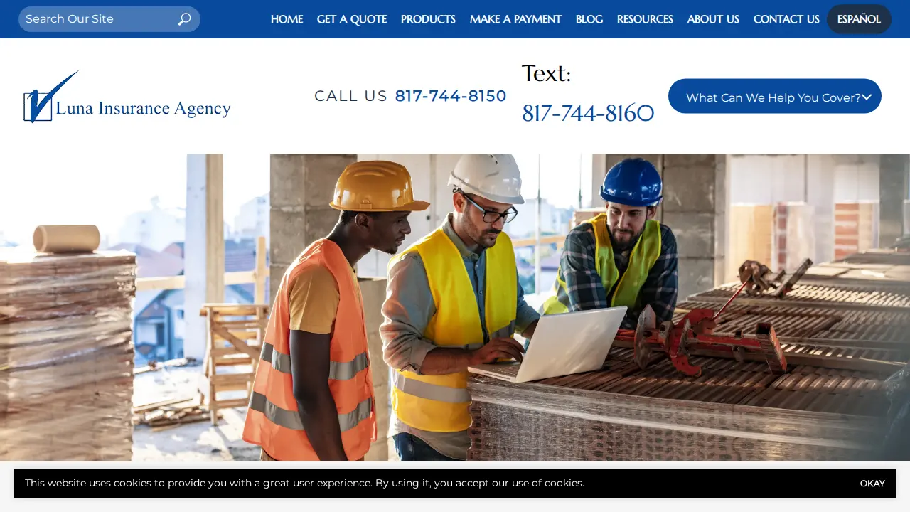 Luna Insurance Agency page