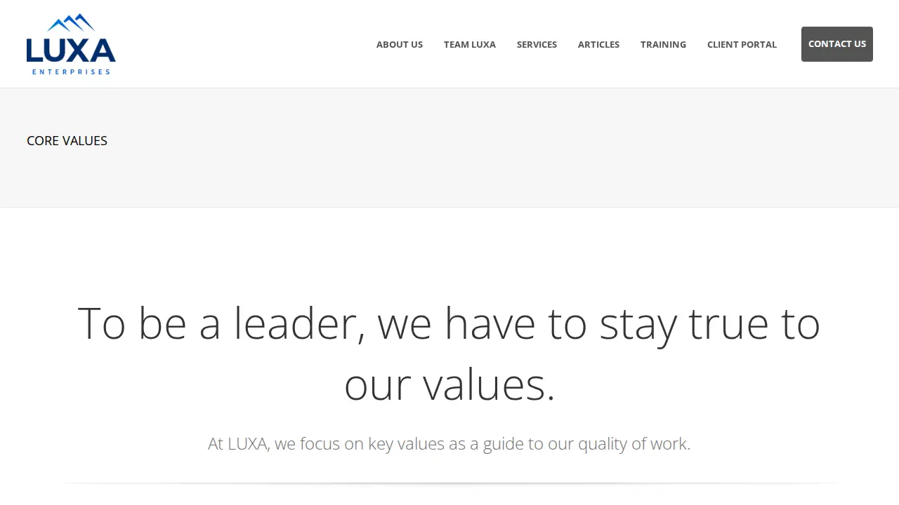 LUXA Enterprises page