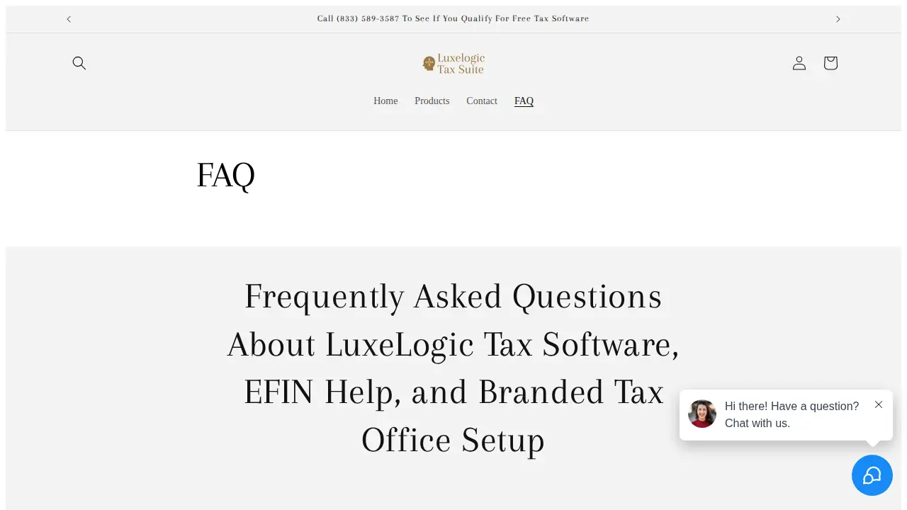 LuxeLogic Tax Suite page