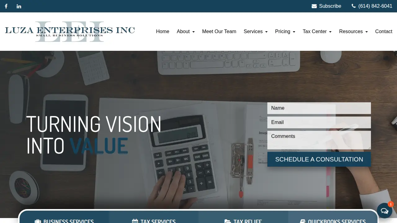 Luza Enterprises, Inc. page