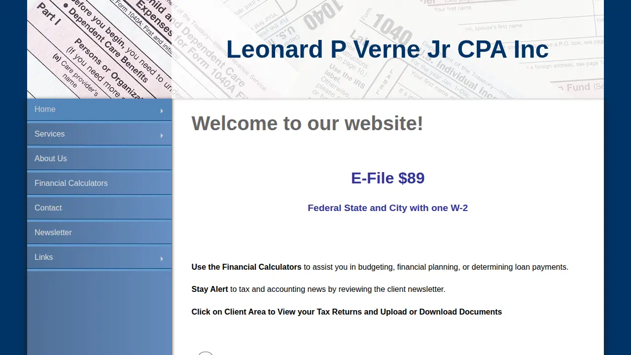 Leonard P Verne Jr CPA Inc
