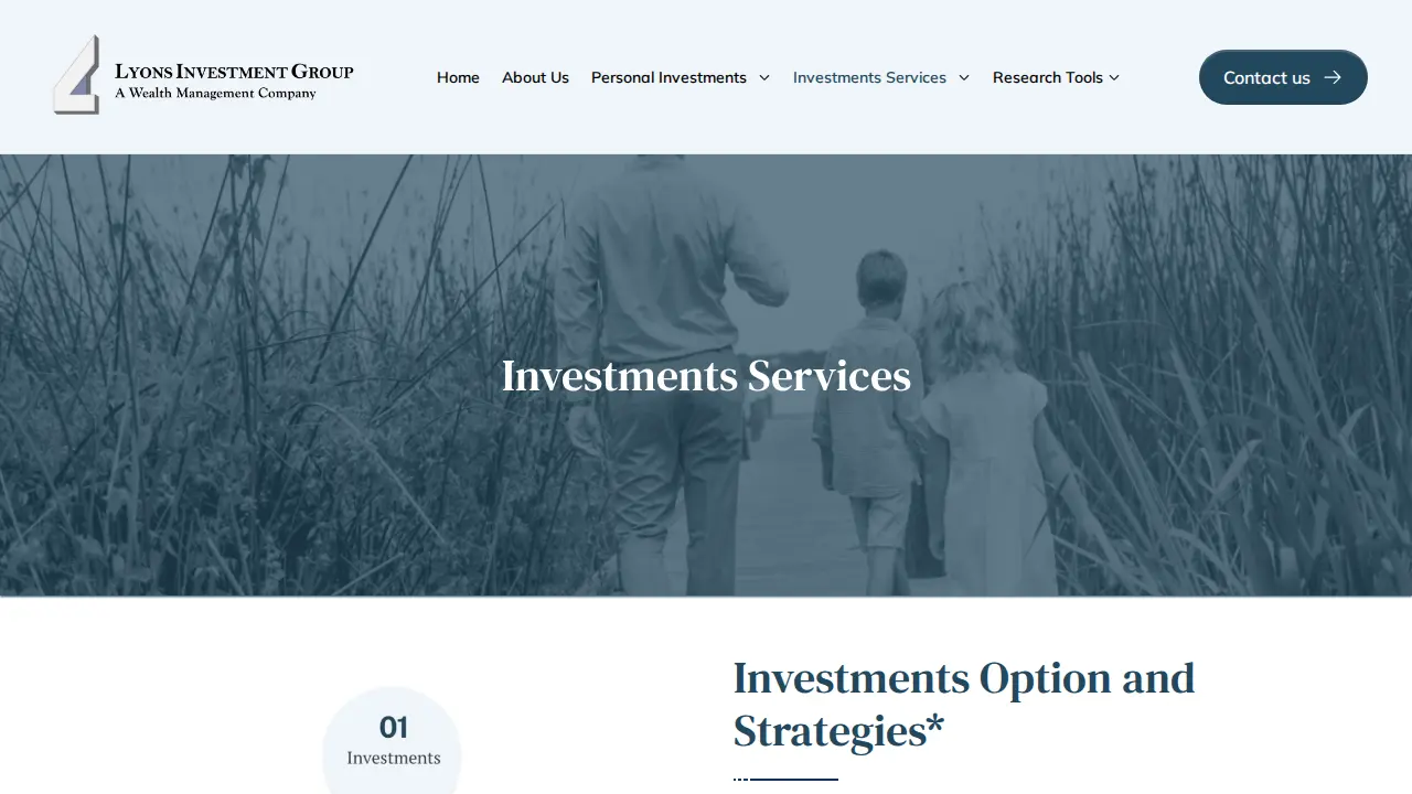 Lyons Investment Group page