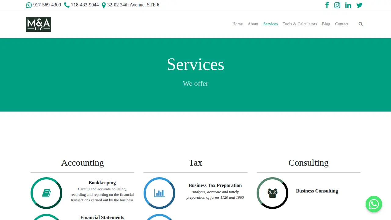 M&A Accountants LLC page