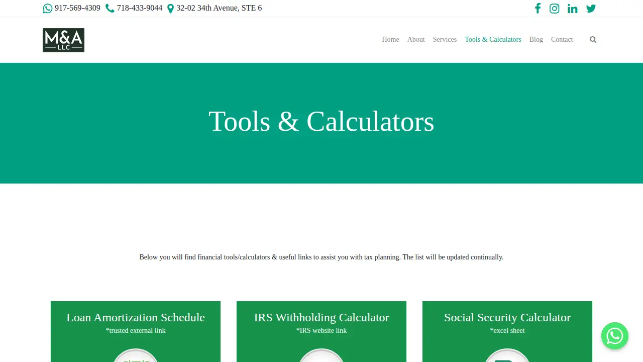 M&A Accountants LLC page