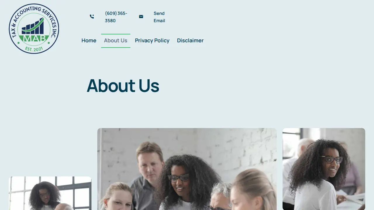 MAB Tax & Accounting Services page