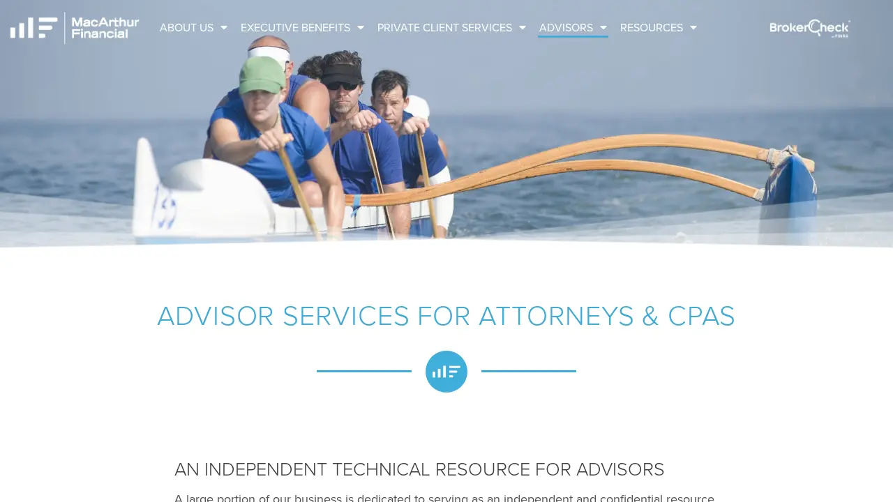 MacArthur Financial page