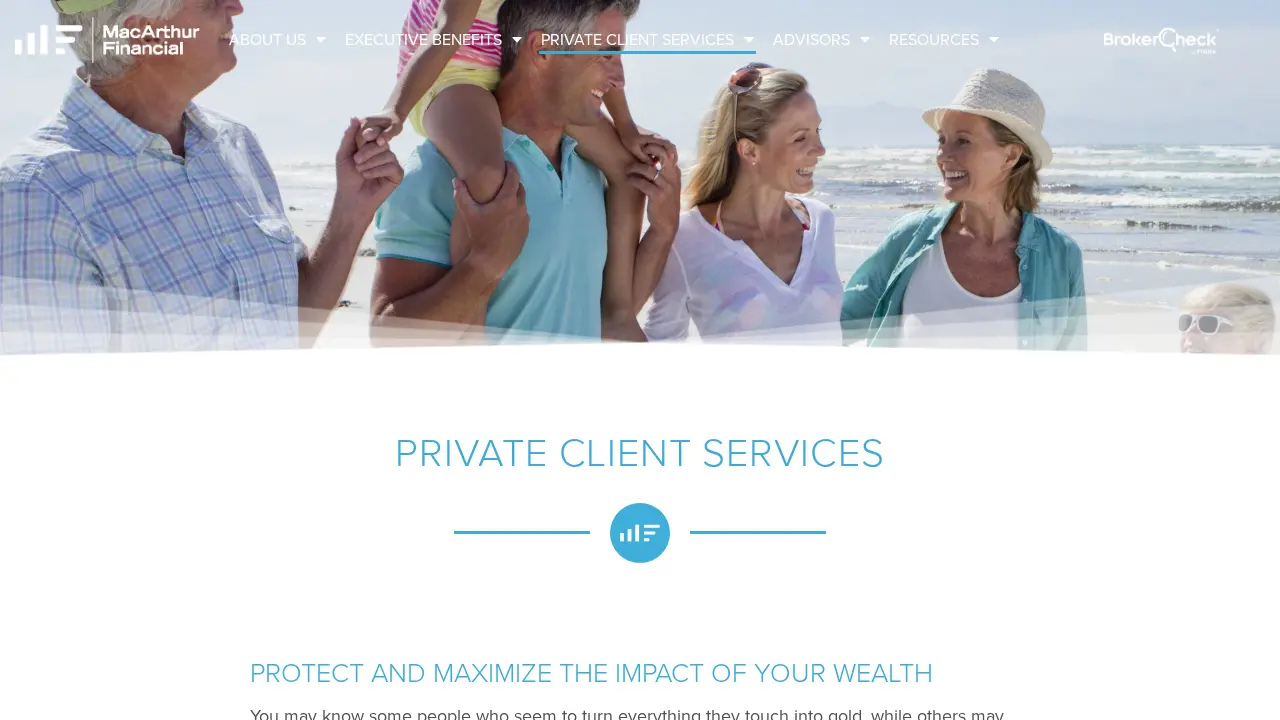 MacArthur Financial page