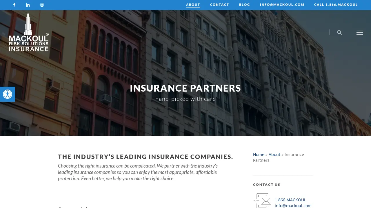 Mackoul Risk Solutions page