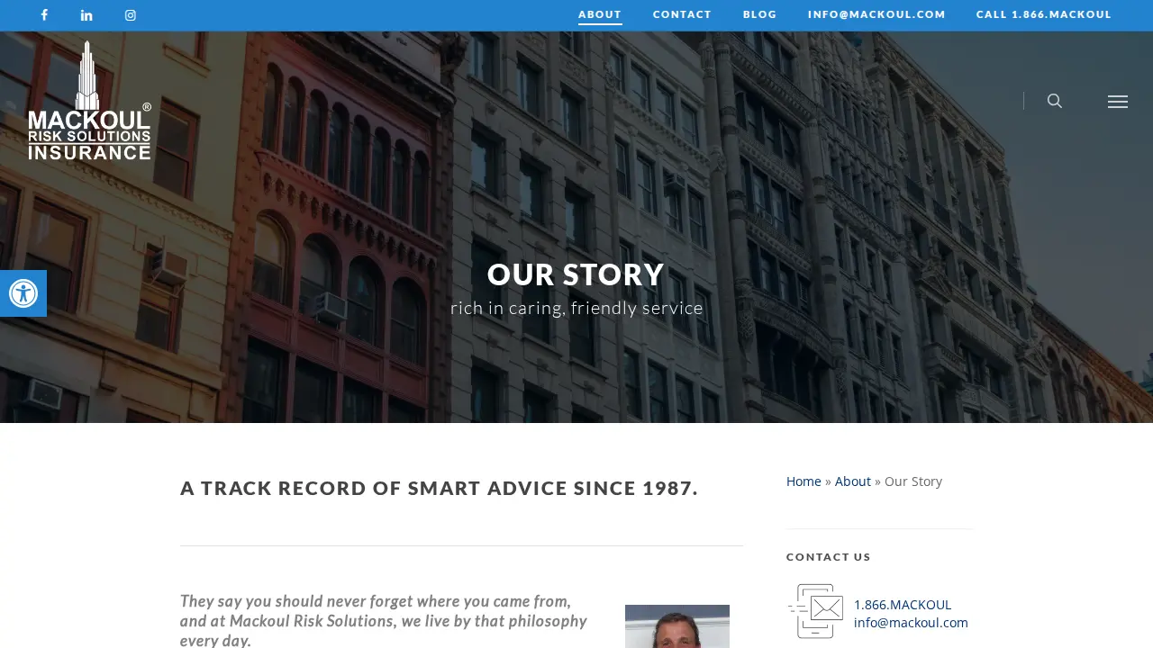 Mackoul Risk Solutions page