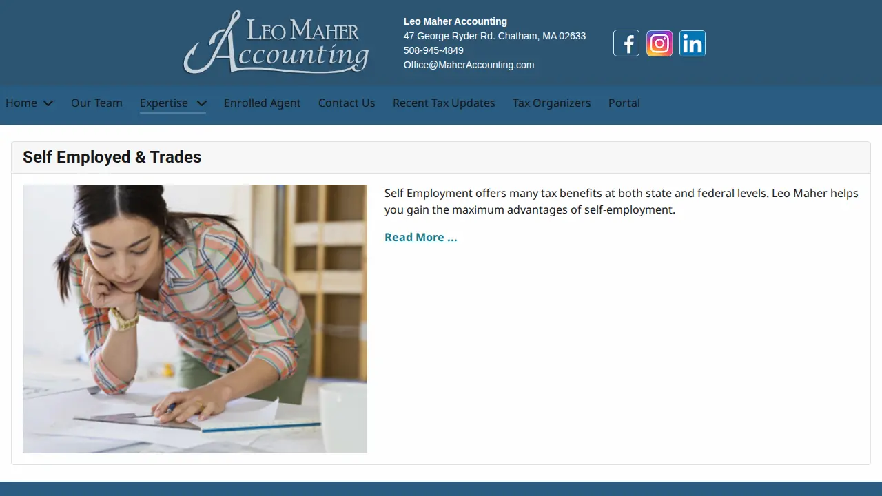 Leo Maher Accounting page