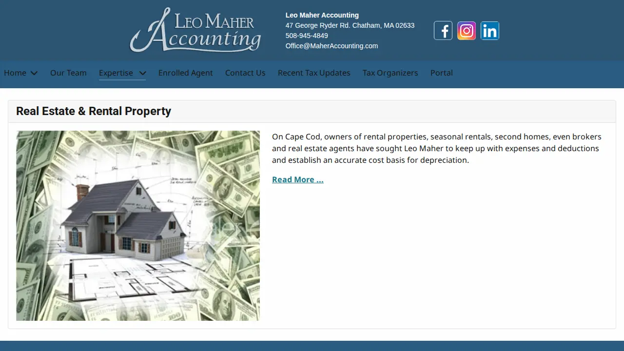 Leo Maher Accounting page