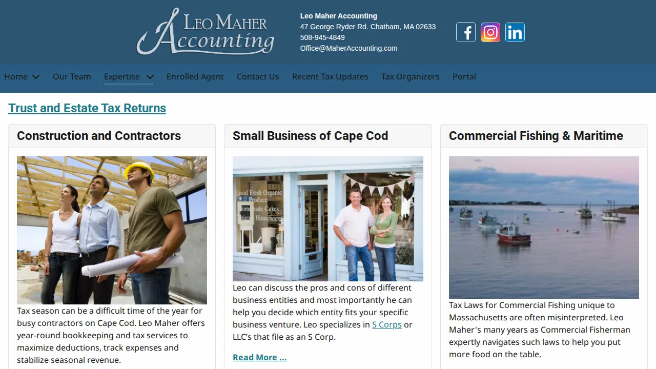 Leo Maher Accounting page