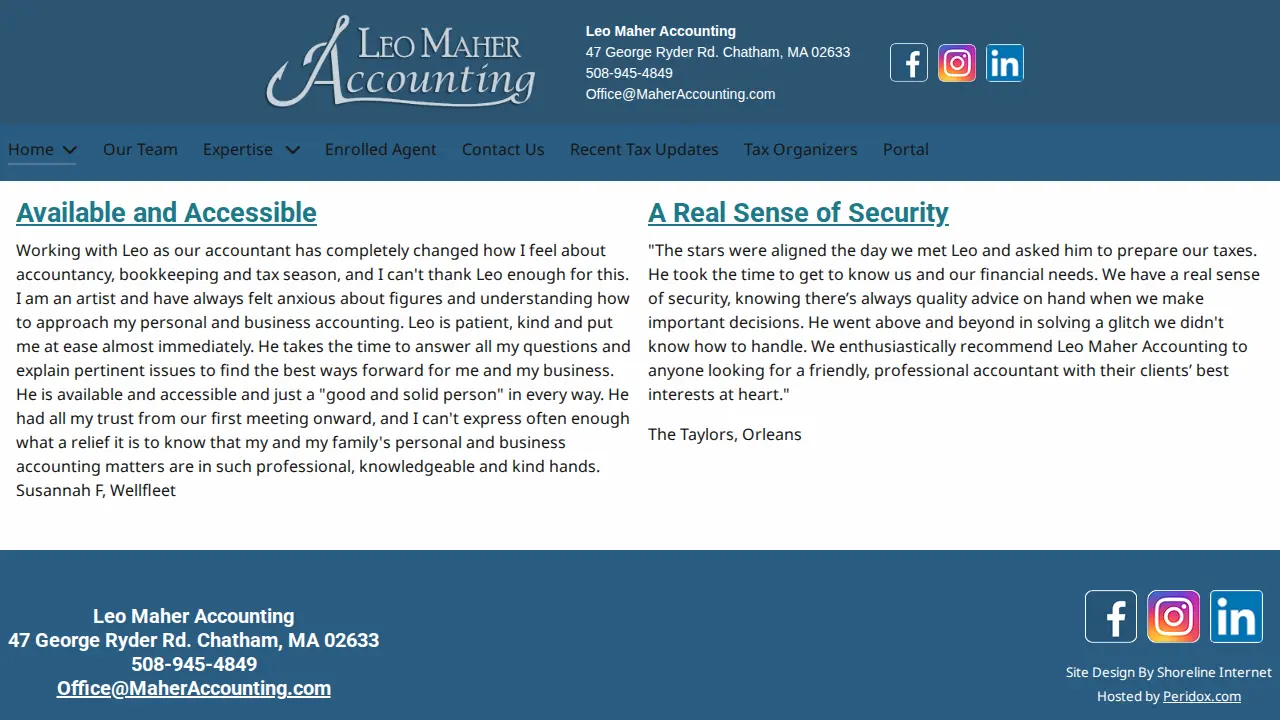 Leo Maher Accounting page