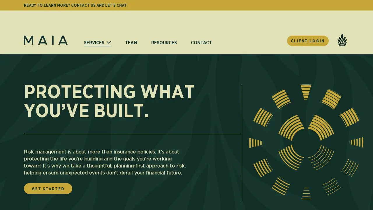 Maia Wealth page